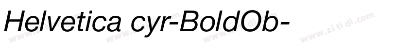 Helvetica cyr-BoldOb字体转换